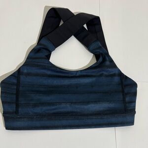 Lululemon Blue and Black Sports Bra Top